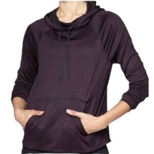 Athleta Purple Heavenly Hail Striped Pullover Hoodie XSmall